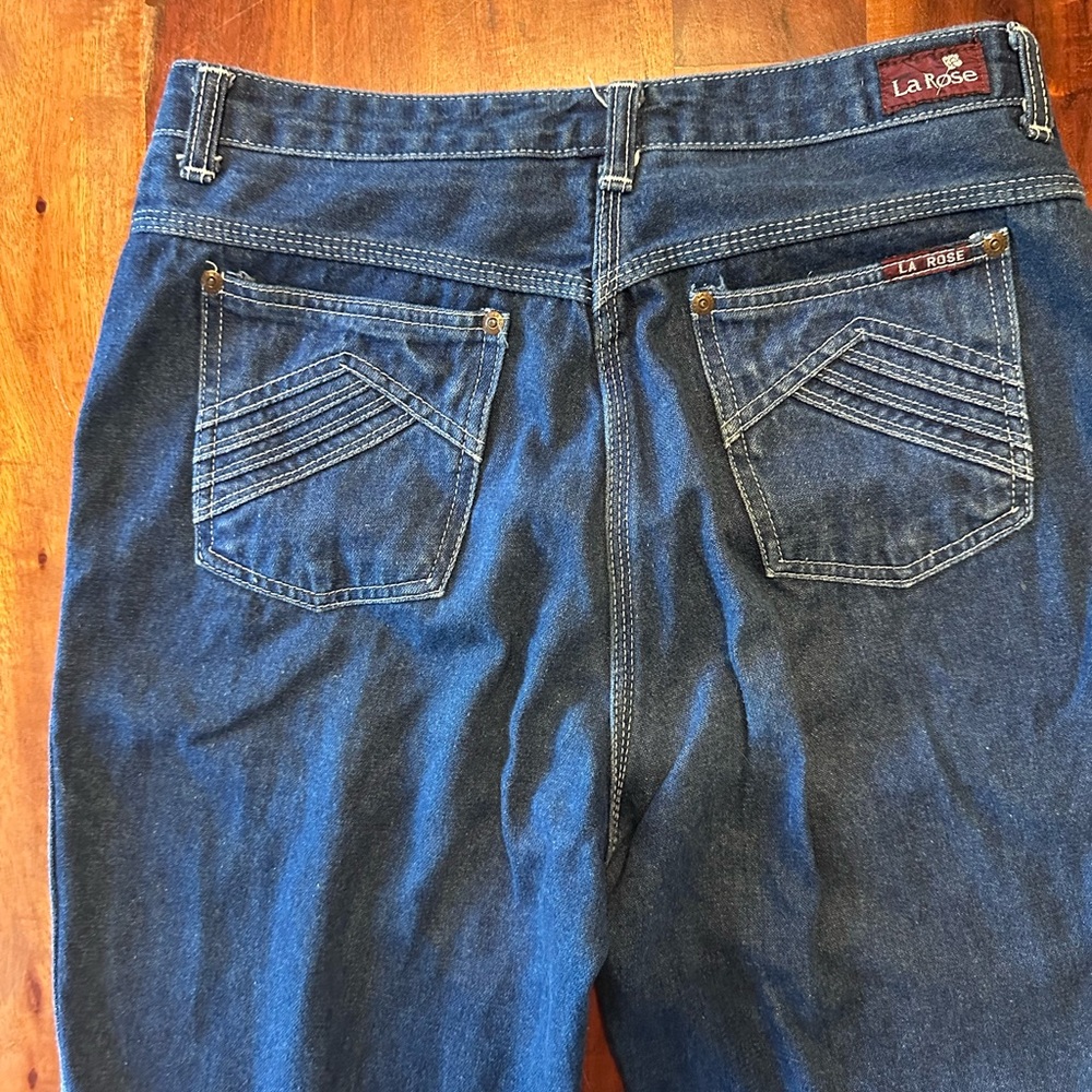 Vintage La Rose Jeans. High waisted straight leg.